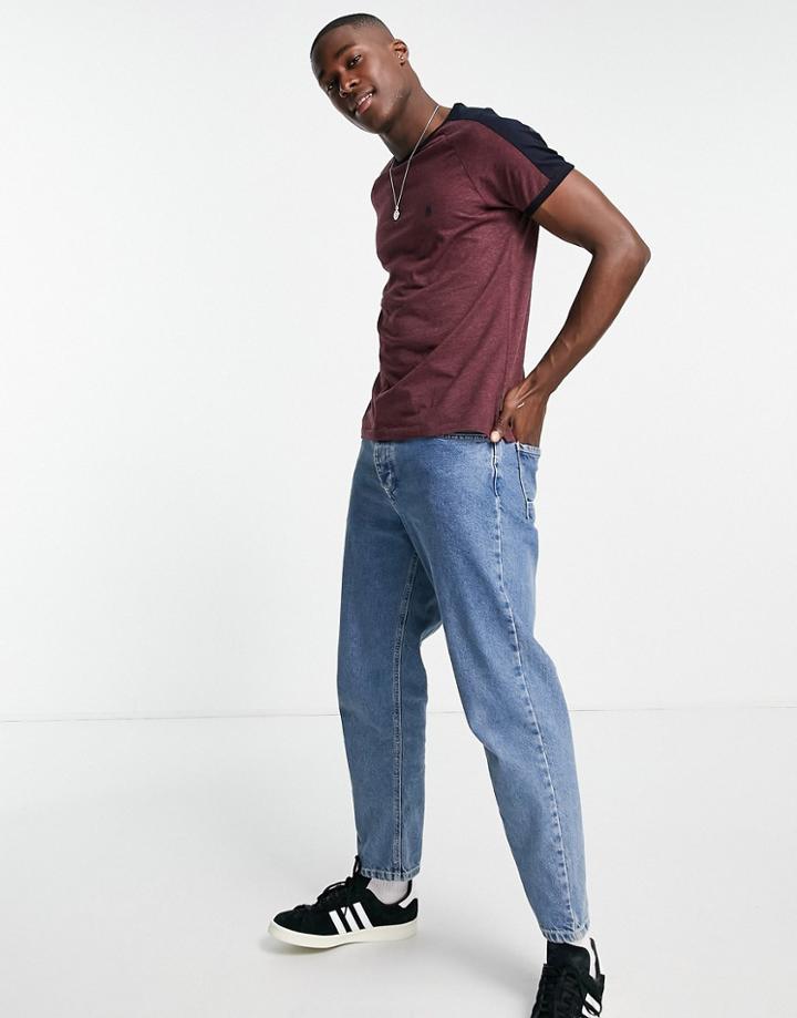 French Connection Panel T-shirt In Chateux Mel-grey