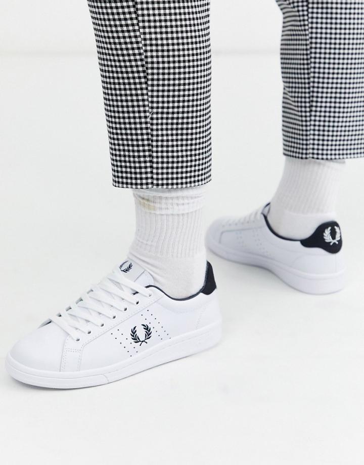 Fred Perry Kingston Leather Sneaker With Logo Crest