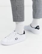 Fred Perry Kingston Leather Sneaker With Logo Crest