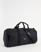 French Connection Fcuk Nylon Barrell Holdall Bag In Black