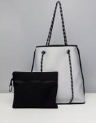 Asos Reversable Scuba Carryall With Removable Pouch - Yellow