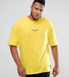 Sixth June Plus T-shirt In Yellow With Small Logo - Yellow