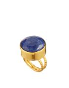 Ottoman Hands One Stone Ring - Blue