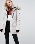 Esprit Down Parka Jacket - Beige