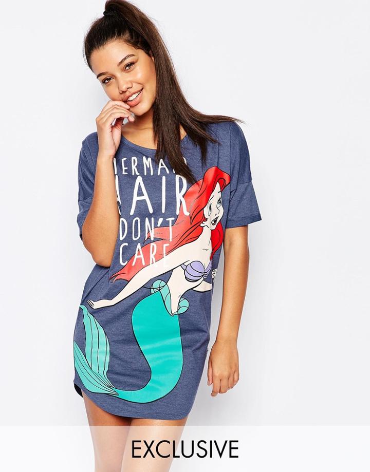 Missimo Disney Mermaid Hair Nightdress - Gray
