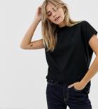 Weekday Prime T-shirt In Black In Organic Cotton