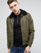 Barneys Faux Leather Jacket - Green