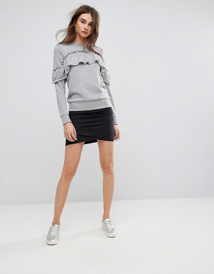 Noisy May Kathinka Drapey Mini Skirt - Black