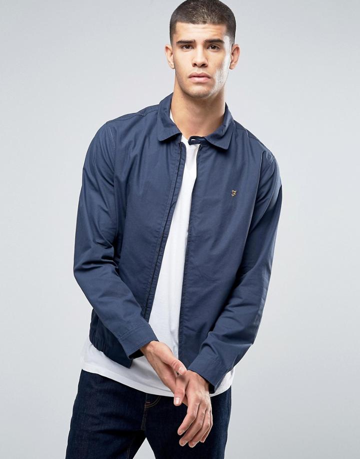 Farah Hartley Zip Up Jacket - Blue