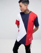 Reason T-shirt With Lace Detail - Navy
