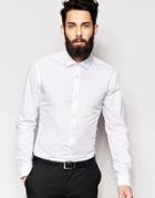 New Look Long Sleeve Poplin Shirt In Regular Fit - White