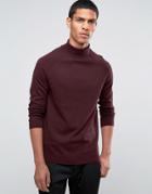 Selected Homme Silk Mix Roll Neck Sweater - Red