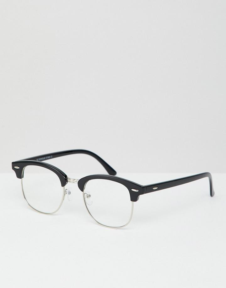 7x Glasses In Black - White