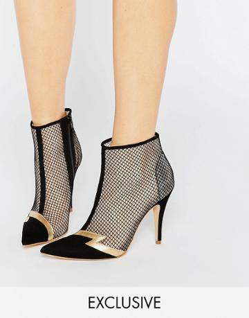 Terry De Havilland Pixie Black Heeled Ankle Boots