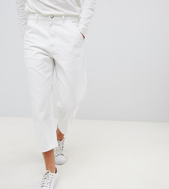 Noak Straight Leg Cropped Jeans In White