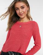 Only Geena Knit Sweater In Red