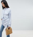 Asos White Tall Wrap Shirt - Gray