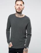 Only & Sons Ribbed Knitted Sweater - Green