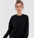 Asos Design Petite Ultimate Sweatshirt In Black