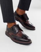 Silver Street Soho Brogue Shoe - Red