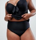 Wolf & Whistle Curve Eco Mix & Match High Waist Bikini Bottom - Black