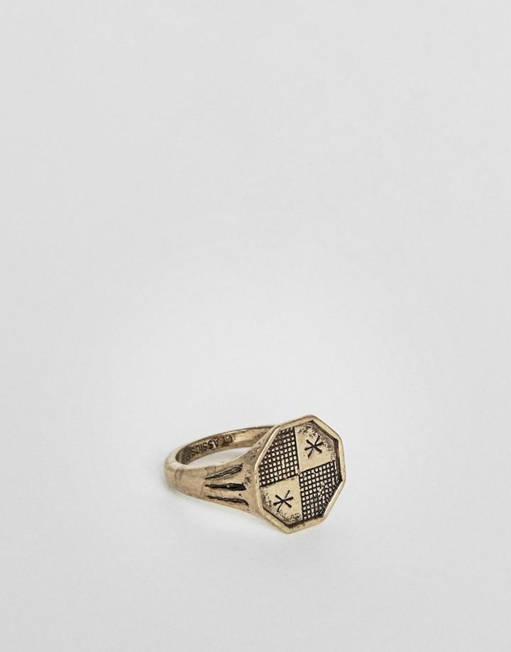 Classics 77 Patterned Ring In Gold - Gold