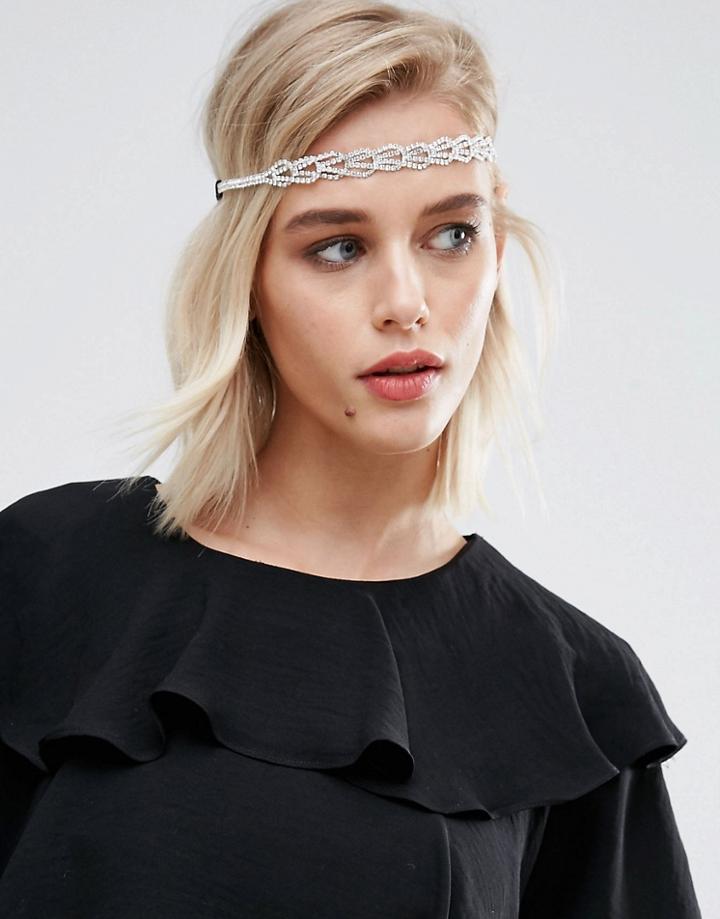 New Look Simple Elastic Headband - White
