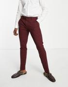Twisted Tailor Gallant Pants In Black And Red Check