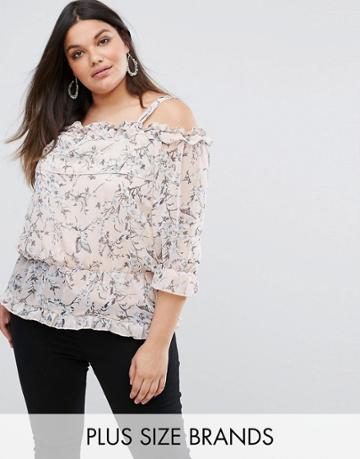 Lovedrobe Off The Shoulder Ruffle Blouse In Floral - Multi