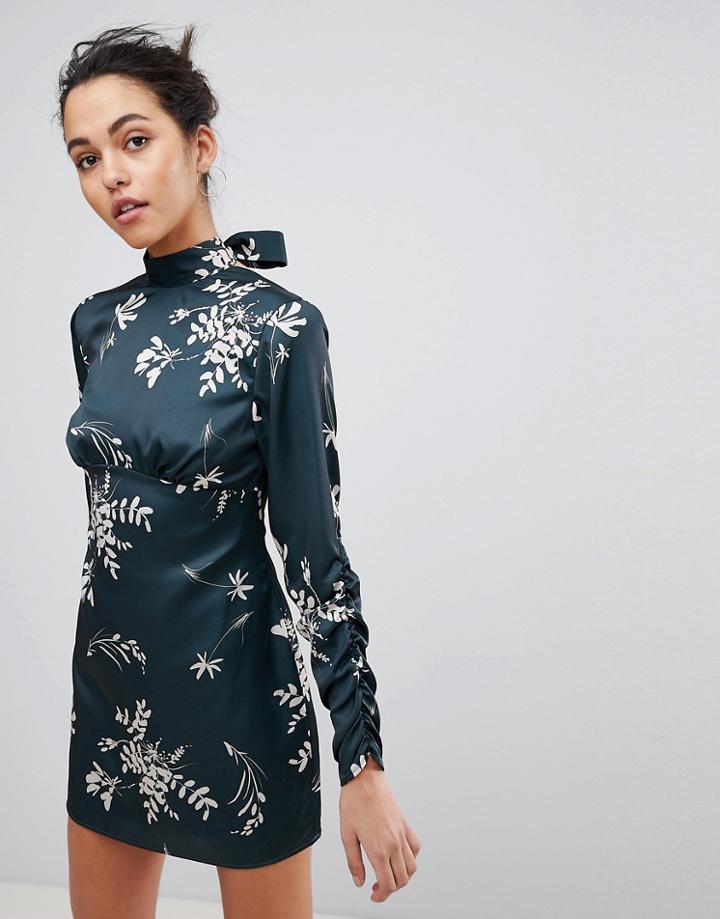 Finders Floral Mini Dress - Green