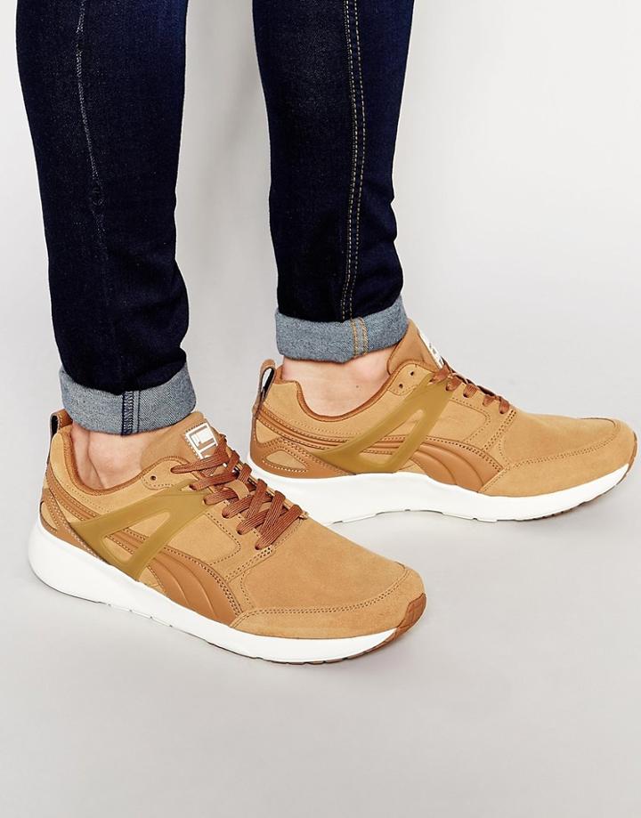 Puma Aril Suede Sneakers - Brown