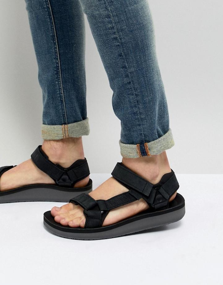 Teva Original Universal Premier Leather Sandals - Black