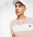 Soul Star Tall Chest Panel Logo T-shirt In Dusty Pink