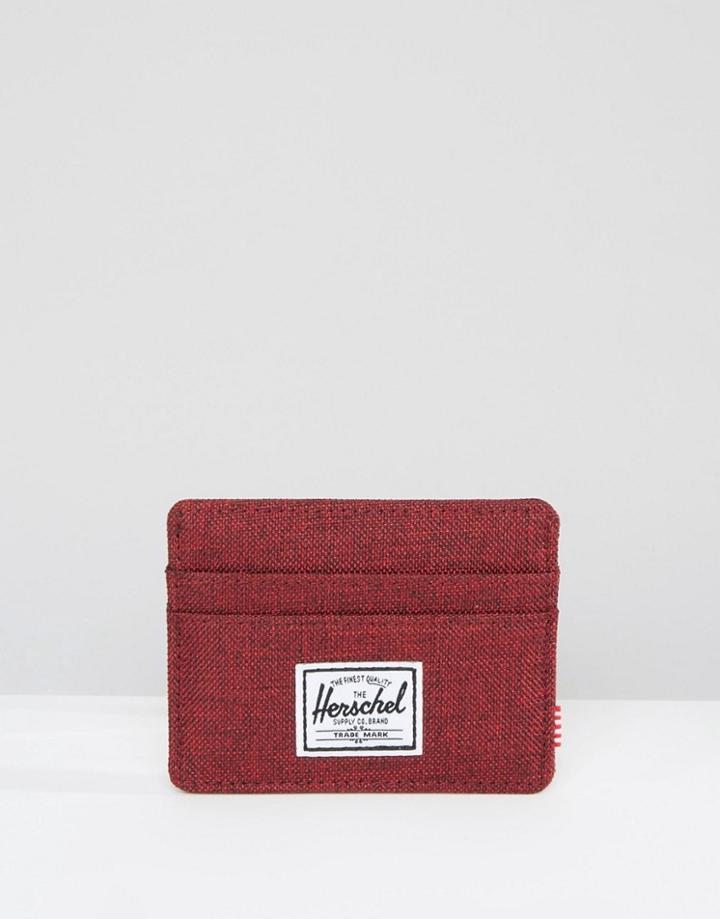 Herschel Supply Co Charlie Card Holder In Red - Red