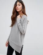 Vero Moda Zip Detail Sweater - Gray