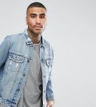 Rollas Denim Jacket Trashbag Stone Wash - Blue