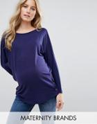 New Look Maternity Popper Side Top - Navy