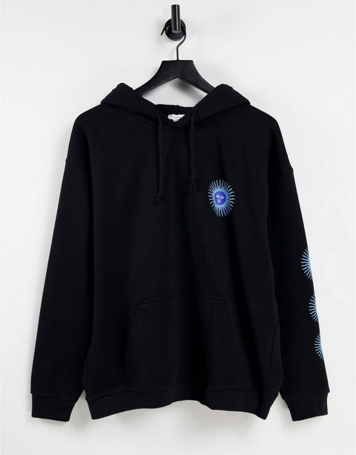 Topshop Soleil Hoodie In Black