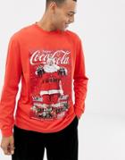 Asos Design Holidays Coca Cola Long Sleeve T-shirt - Red