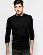 Lindbergh Sweater In Merino Wool - Black