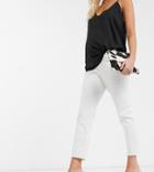 Topshop Maternity Straight Overbump Jeans In White