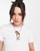 Levi's X The Simpsons Janey Bue Ringer T-shirt In White