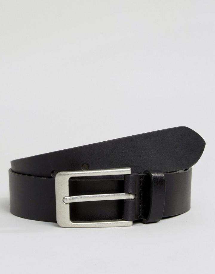 Barneys Smart Leather Belt In Black - Black
