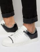 Versace Jeans Sneakers In White With Zip Detail - White