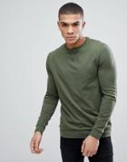 Asos Muscle Sweatshirt In Green - Green