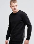 Jack & Jones Sweatshirt With Arm Badge - Black