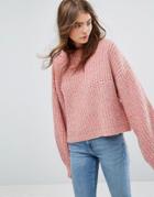 Weekday Press Collection Knit Sweater - Pink