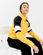 New Look Color Block Polar Fleece In Yellow - Yellow