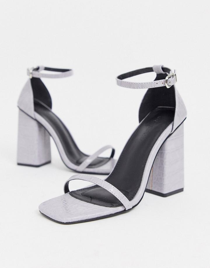 Co Wren Square Toe Block Heeled Sandal-yellow