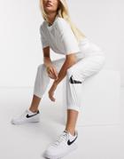 Nike Woven Swoosh Cargo Pants With Belt In Off White